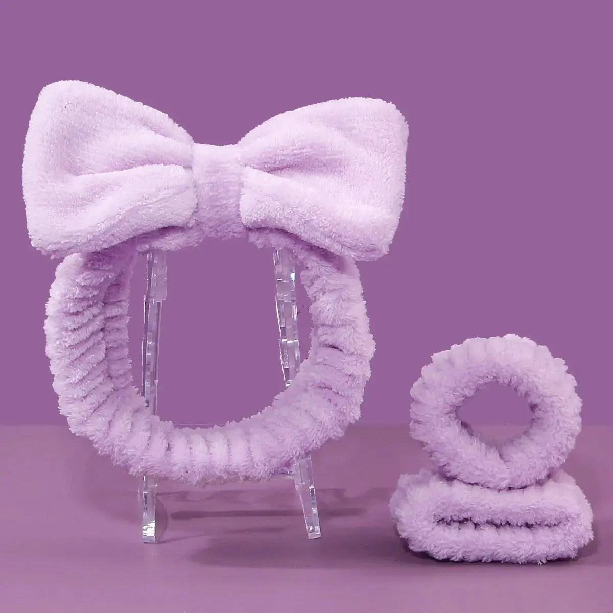 Facial Brush & Coral Fleece Hair Band Set My Store