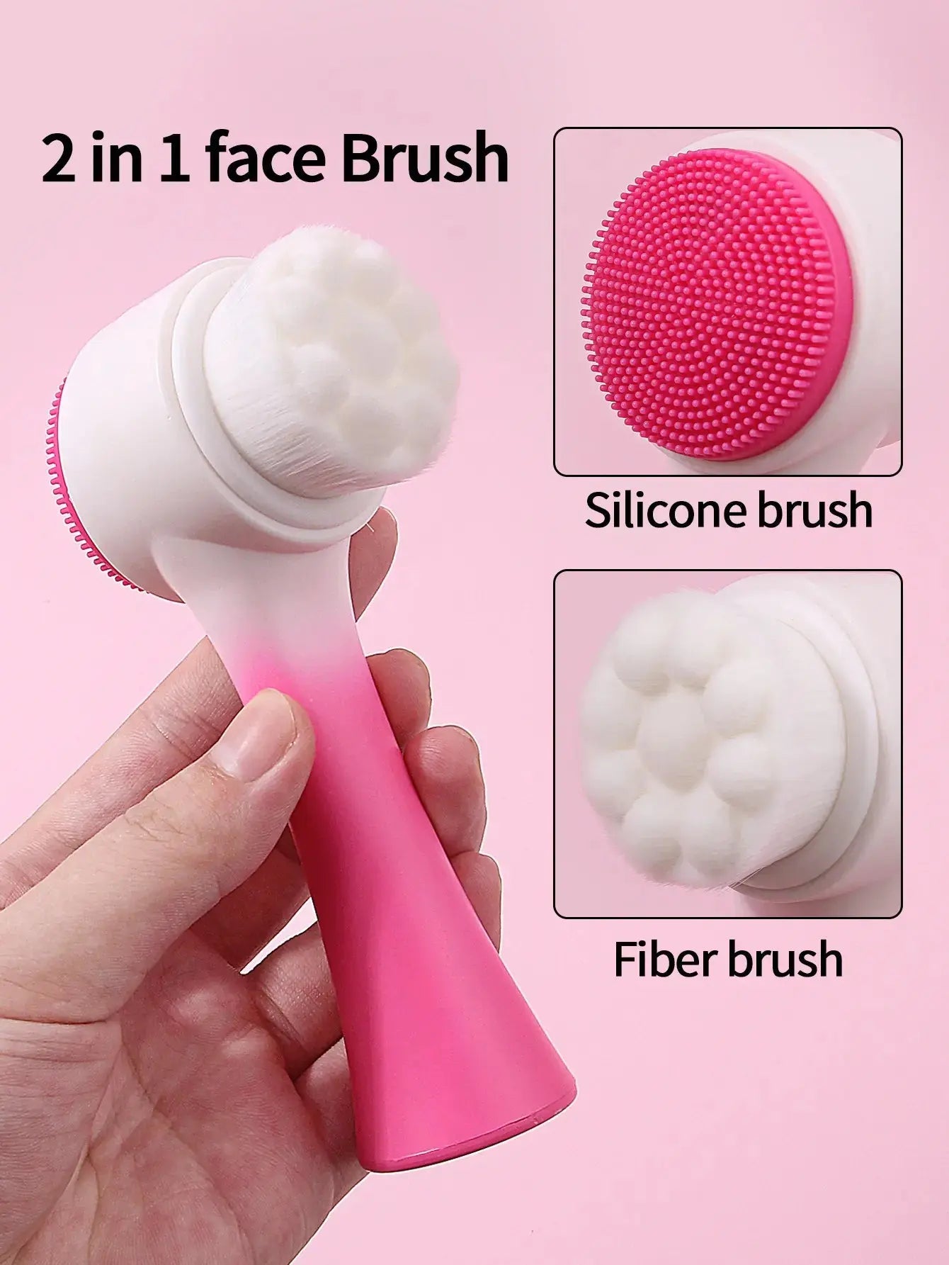 Facial Brush & Coral Fleece Hair Band Set My Store