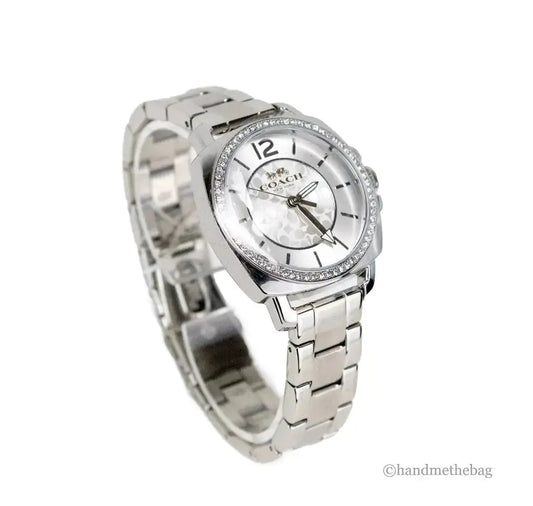 Coach Boyfriend Crystal Bezel Silver Stainless Steel Watch My Store